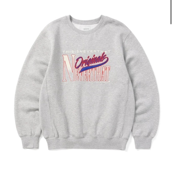 NWT thisisneverthat Originals Crewneck Heather Grey
